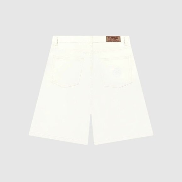 B.Sure White Simple Denim Shorts - Picture 2 of 4